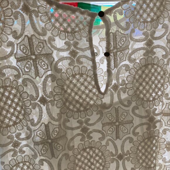 Lacy floor length Anthropologie dress - Picture 4 of 6